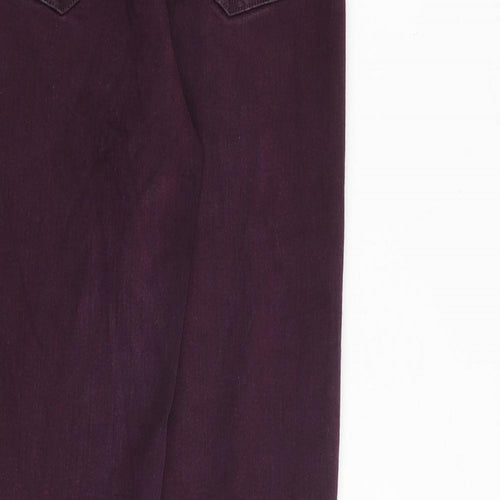 Topshop Womens Purple Cotton Skinny Jeans Size 26 in Regular Zip