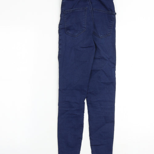 Topshop Womens Blue Cotton Skinny Jeans Size 24 in L28 in Regular Zip