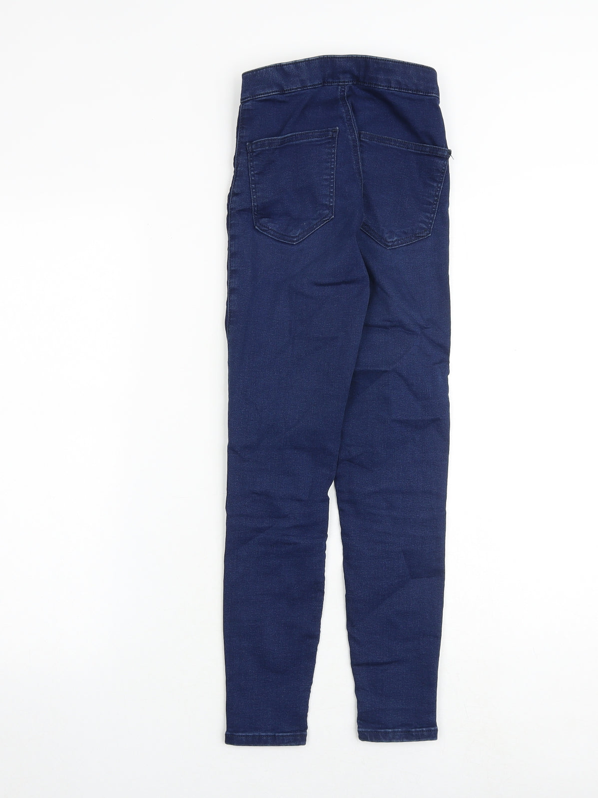 Topshop Womens Blue Cotton Skinny Jeans Size 24 in L28 in Regular Zip