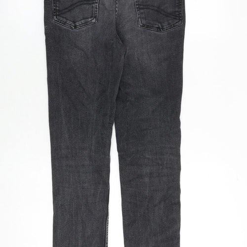 Fat Face Womens Grey Cotton Skinny Jeans Size 8 Slim Zip