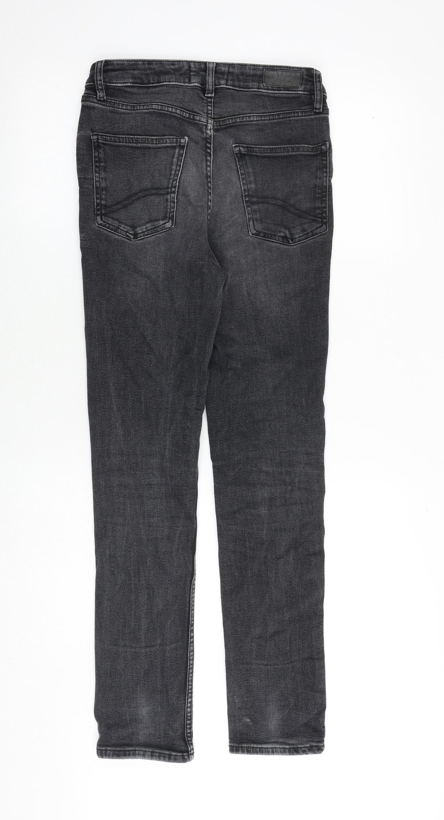 Fat Face Womens Grey Cotton Skinny Jeans Size 8 Slim Zip