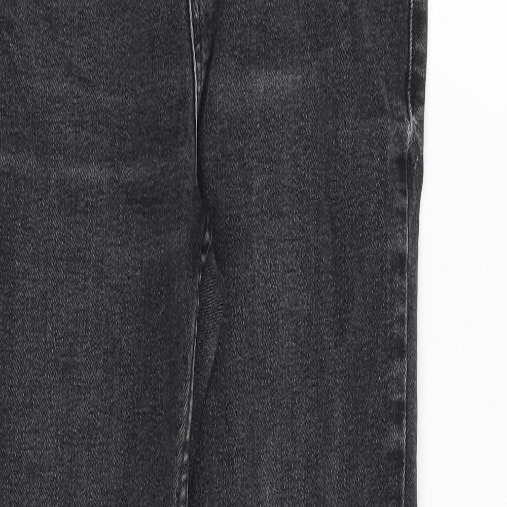Fat Face Womens Grey Cotton Skinny Jeans Size 8 Slim Zip