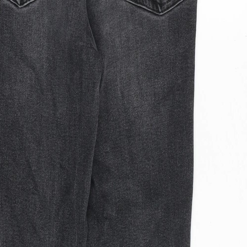 Fat Face Womens Grey Cotton Skinny Jeans Size 8 Slim Zip