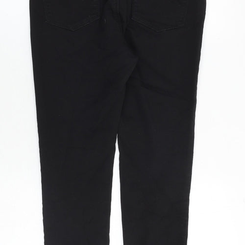 Country Road Womens Black Cotton Skinny Jeans Size 6 Slim Zip