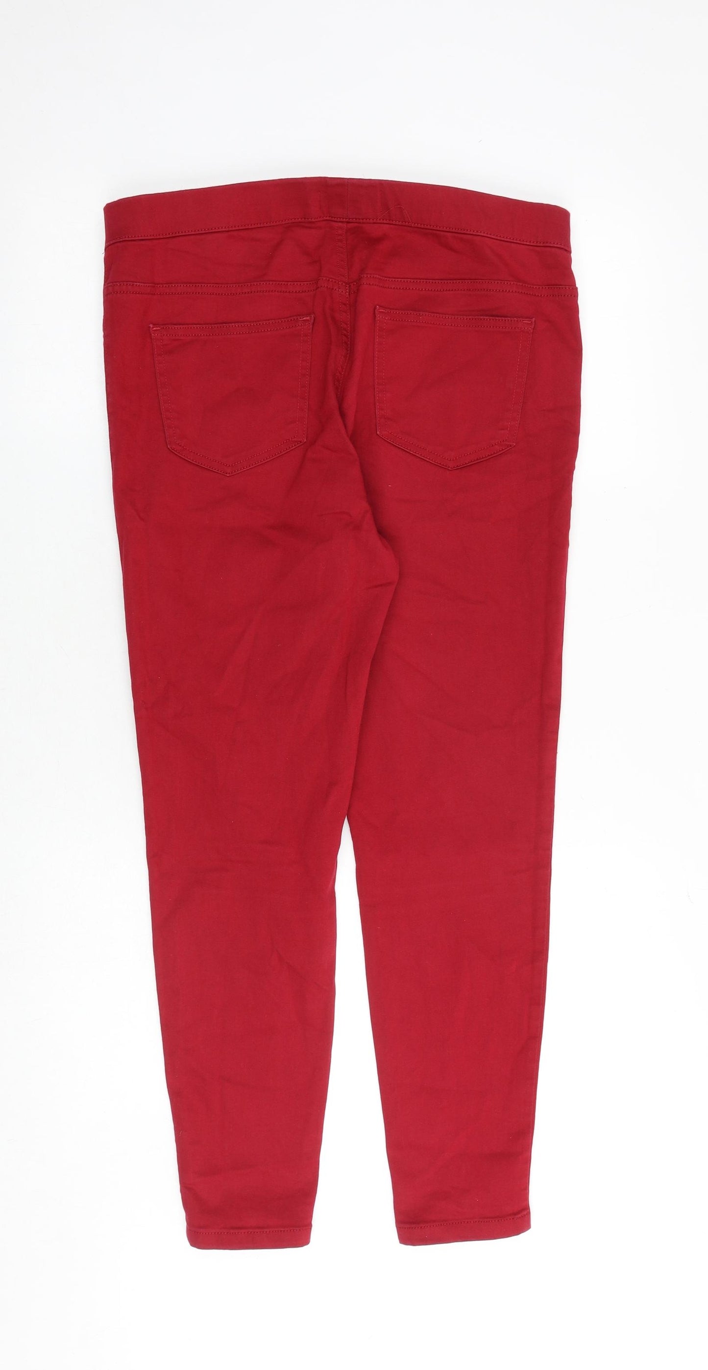 Marks and Spencer Womens Red Cotton Jegging Jeans Size 14 Regular