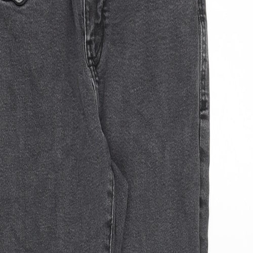 Zara Boys Grey Cotton Straight Jeans Size 11-12 Years Regular Zip