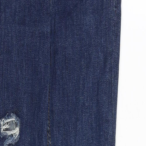 Zara Womens Blue Cotton Skinny Jeans Size 6 Slim Zip