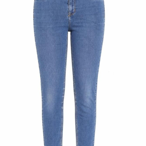 H&M Womens Blue Cotton Skinny Jeans Size 10 Slim Zip