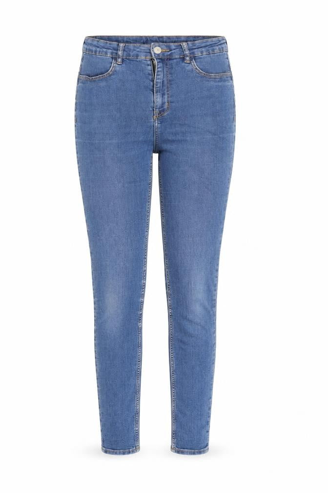 H&M Womens Blue Cotton Skinny Jeans Size 10 Slim Zip