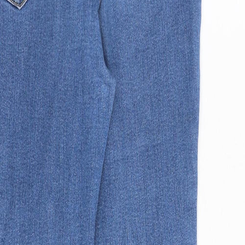 H&M Womens Blue Cotton Skinny Jeans Size 10 Slim Zip