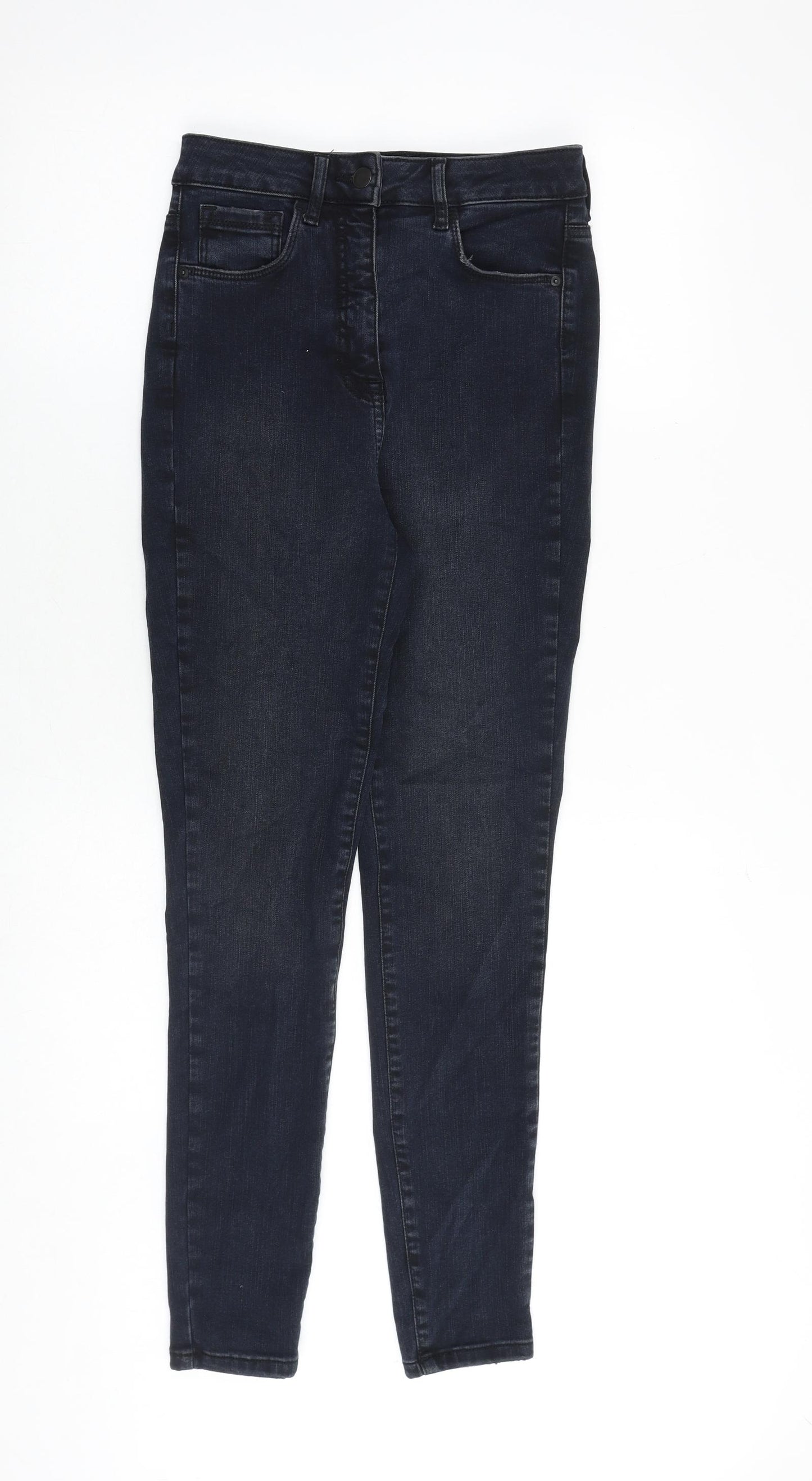 NEXT Womens Blue Cotton Skinny Jeans Size 10 Slim Zip