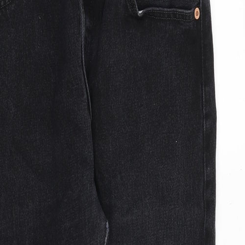 Levi's Mens Black Cotton Straight Jeans Size 34 in Regular Zip