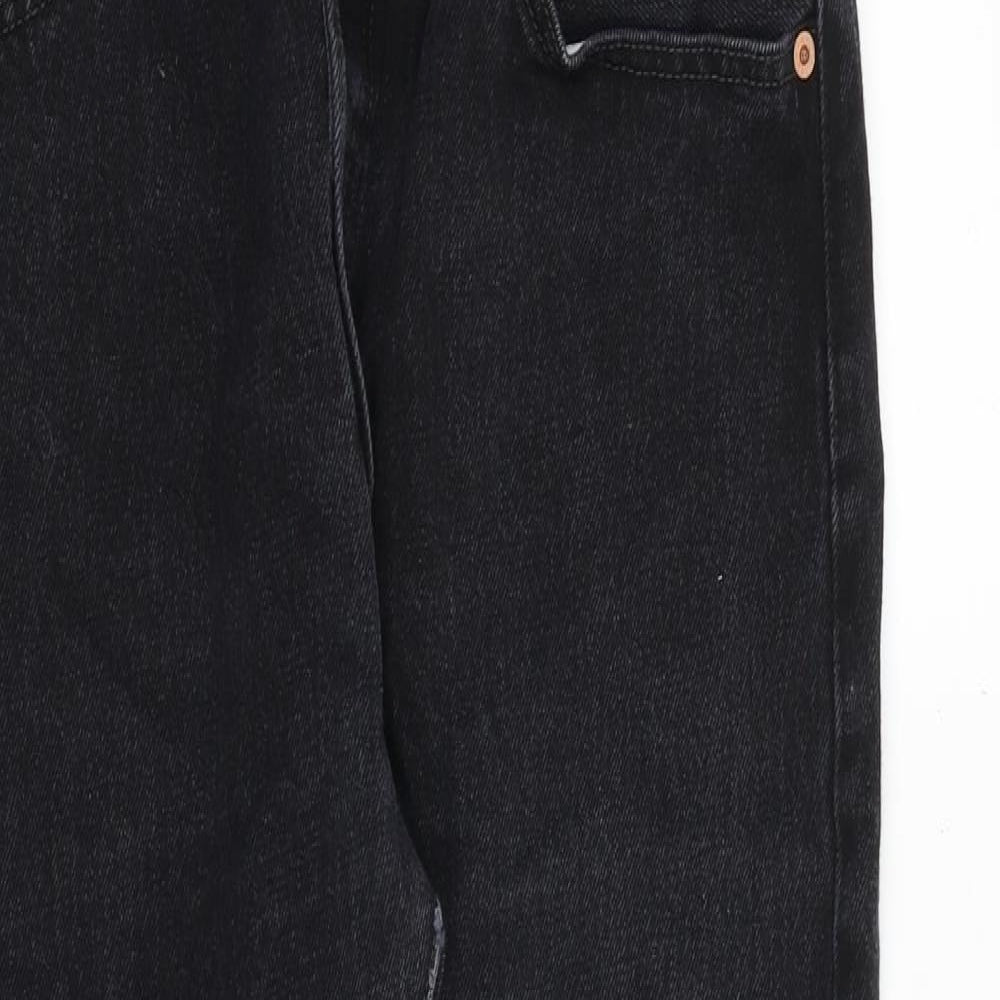 Levi's Mens Black Cotton Straight Jeans Size 34 in Regular Zip