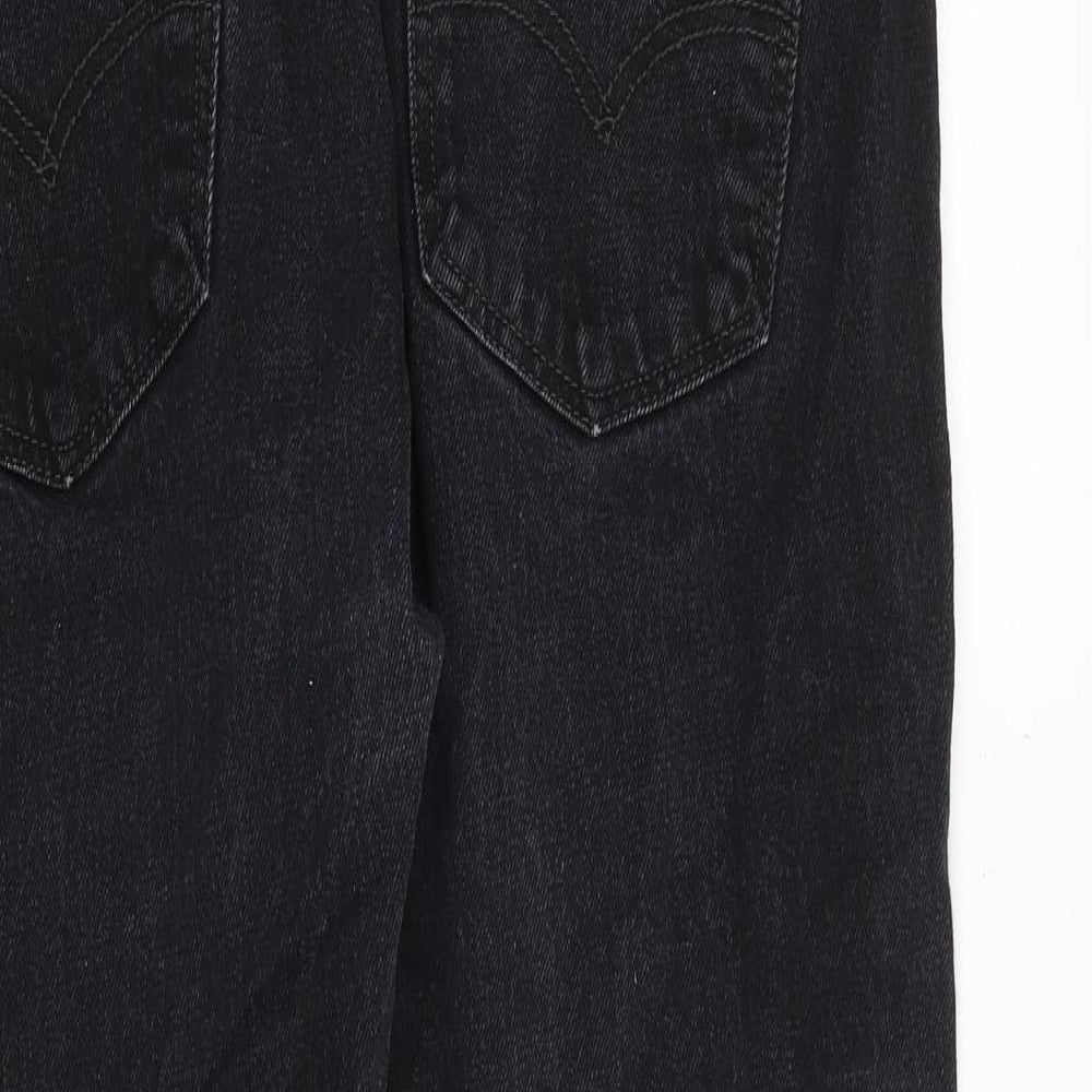Levi's Mens Black Cotton Straight Jeans Size 34 in Regular Zip