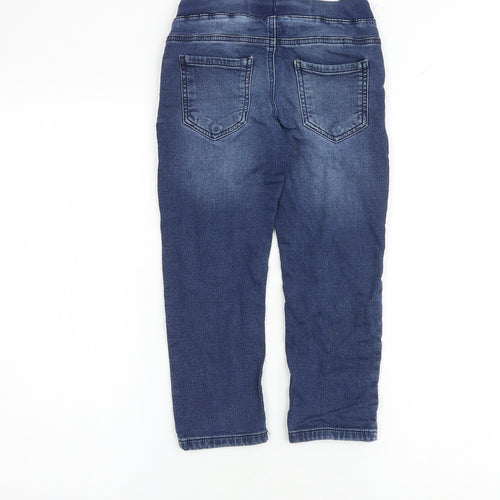 NEXT Boys Blue Cotton Tapered Jeans Size 6 Years Regular Drawstring