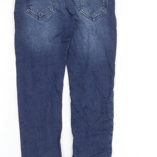NEXT Boys Blue Cotton Tapered Jeans Size 6 Years Regular Drawstring