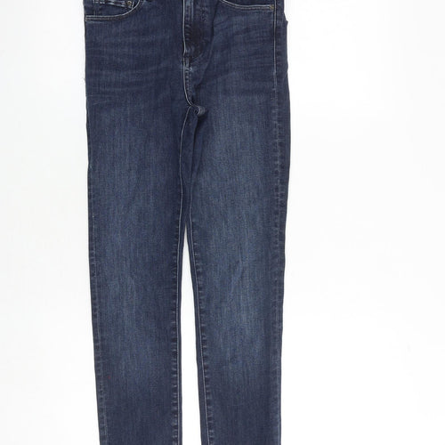H&M Womens Blue Cotton Skinny Jeans Size 28 in L30 in Slim Zip