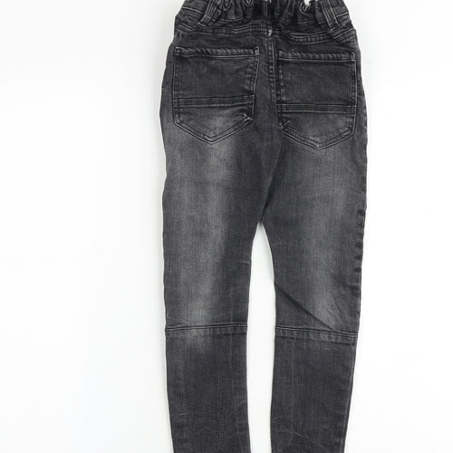 NEXT Boys Grey Cotton Skinny Jeans Size 8 Years Regular Zip