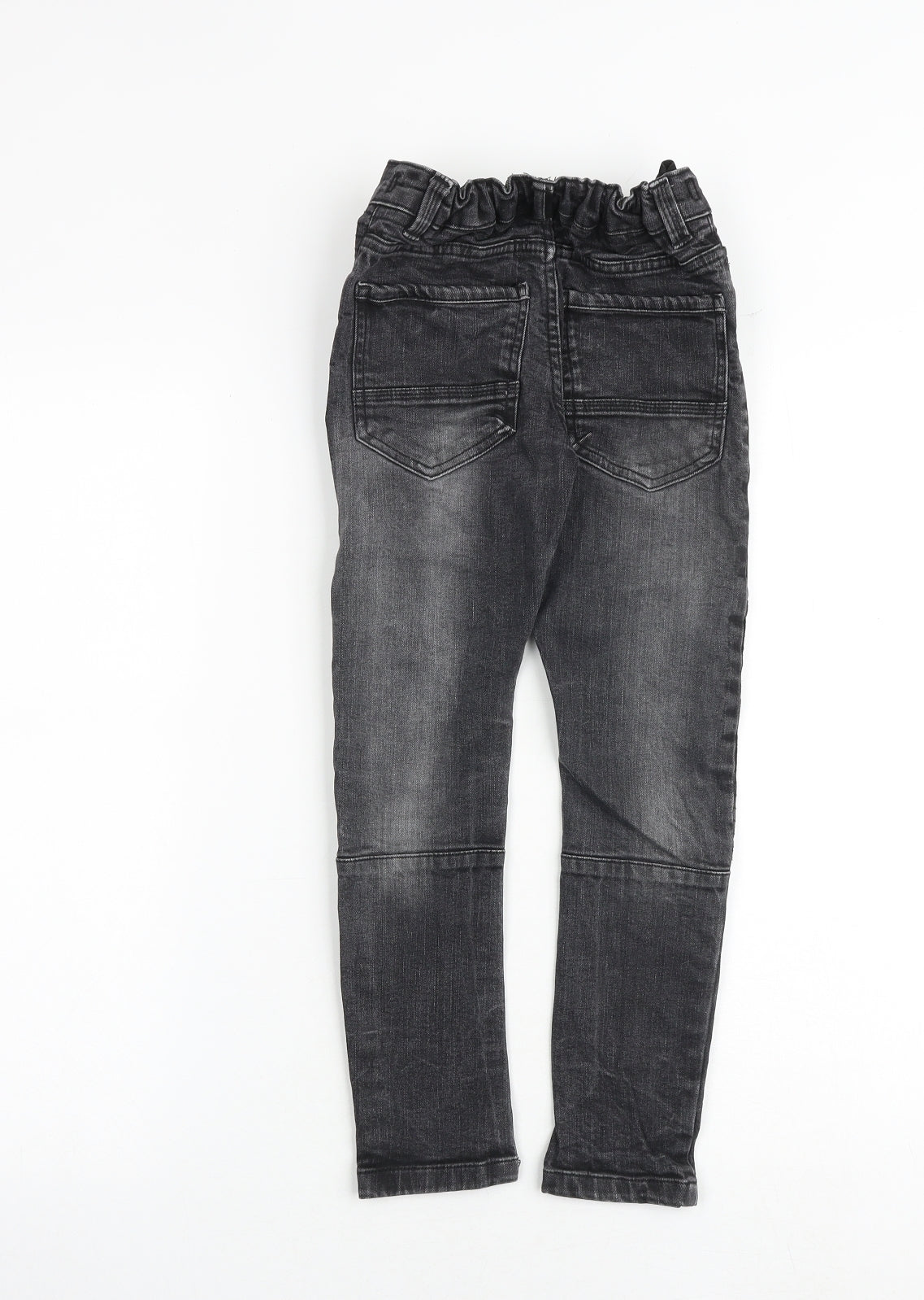 NEXT Boys Grey Cotton Skinny Jeans Size 8 Years Regular Zip