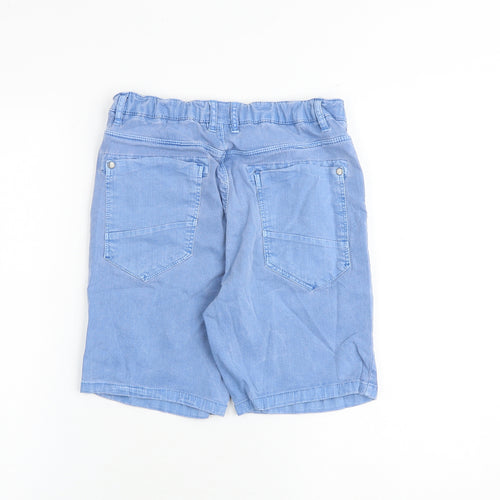 NEXT Boys Blue Cotton Chino Shorts Size 12 Years Regular Zip