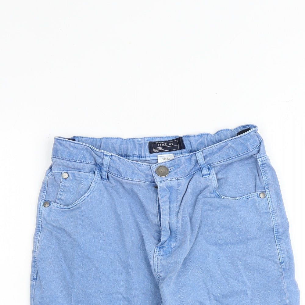 NEXT Boys Blue Cotton Chino Shorts Size 12 Years Regular Zip
