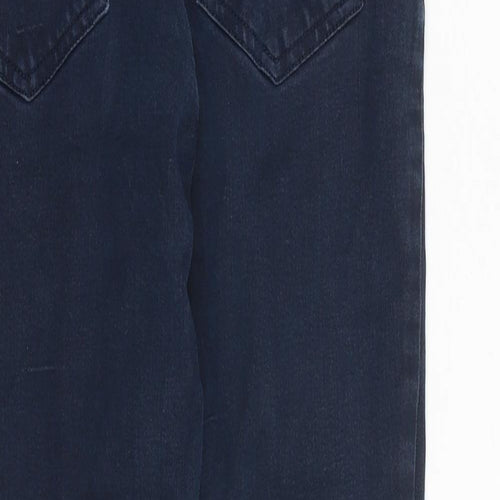 Marks and Spencer Womens Blue Cotton Skinny Jeans Size 10 Slim Zip