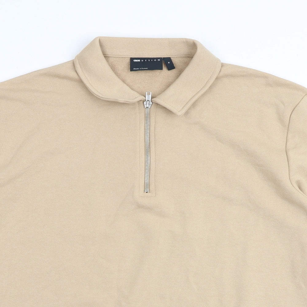 ASOS Mens Brown Cotton Pullover Sweatshirt Size M