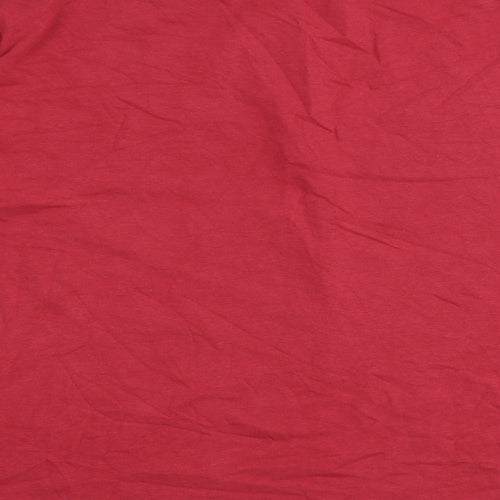Atlas For Women Womens Red Cotton Basic Blouse Size 20 High Neck - Size 20-22