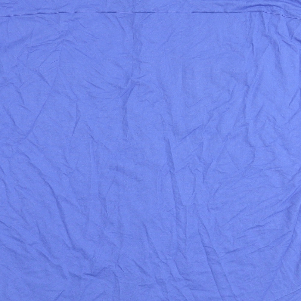 Marks and Spencer Womens Blue Viscose Basic Button-Up Size 22 Collared