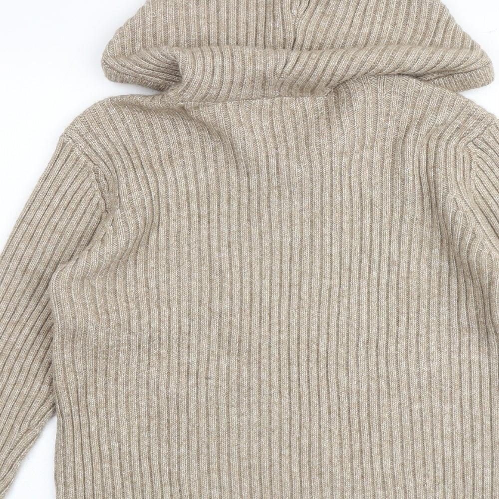 Marks and Spencer Womens Brown Round Neck Polyester Pullover Jumper Size M