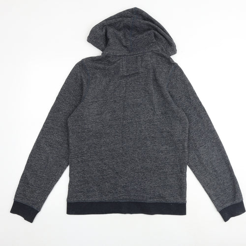 JACK & JONES Mens Blue Cotton Full Zip Hoodie Size S