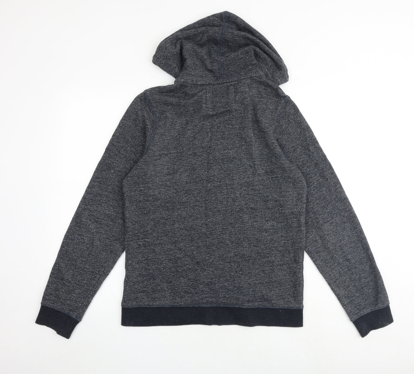 JACK & JONES Mens Blue Cotton Full Zip Hoodie Size S