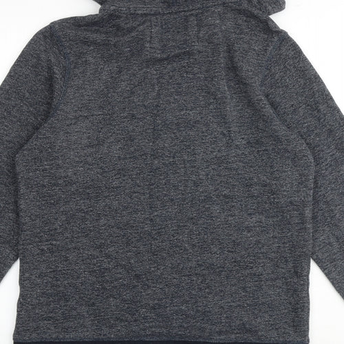 JACK & JONES Mens Blue Cotton Full Zip Hoodie Size S