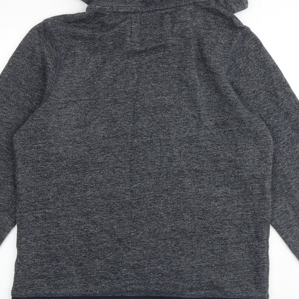 JACK & JONES Mens Blue Cotton Full Zip Hoodie Size S