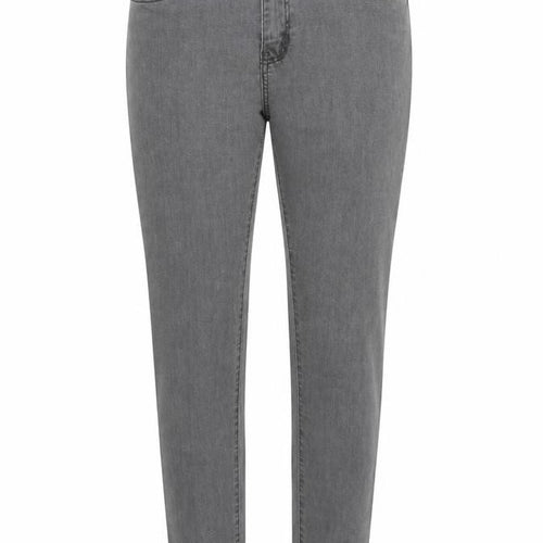Laulia Womens Grey Cotton Skinny Jeans Size 14 Regular Zip