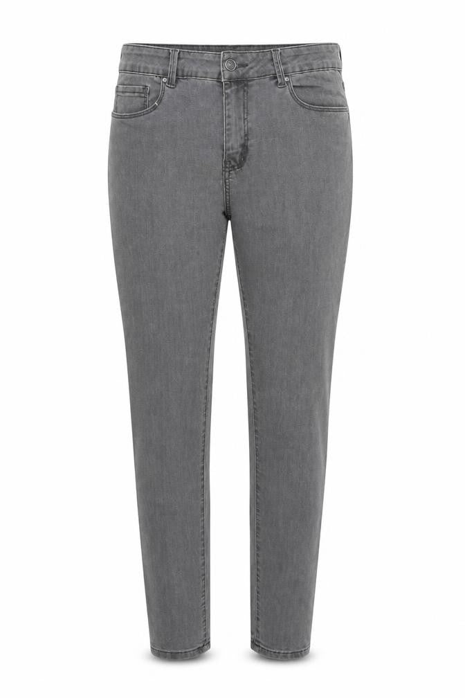Laulia Womens Grey Cotton Skinny Jeans Size 14 Regular Zip