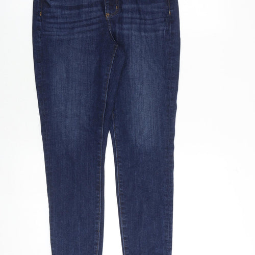 LOFT Womens Blue Cotton Skinny Jeans Size 6 Regular Zip