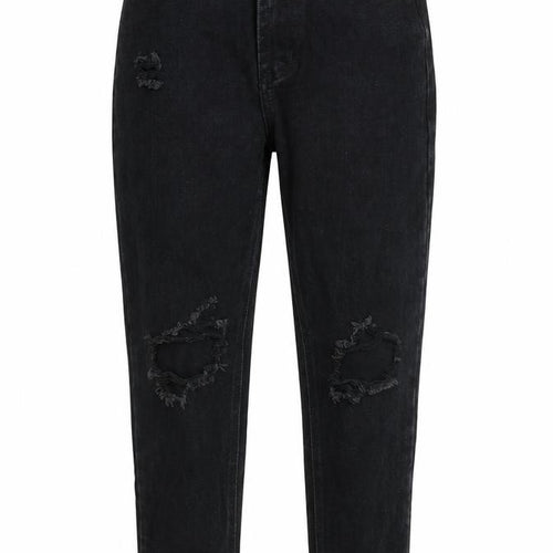 In the Style Womens Black Cotton Mom Jeans Size 8 Regular Zip