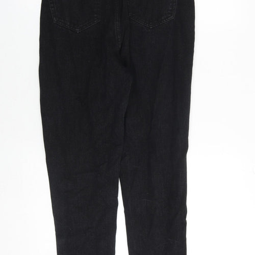 In the Style Womens Black Cotton Mom Jeans Size 8 Regular Zip