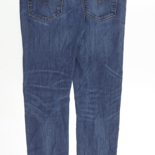Levis Mens Blue Cotton Straight Jeans Size 33 in Regular Zip