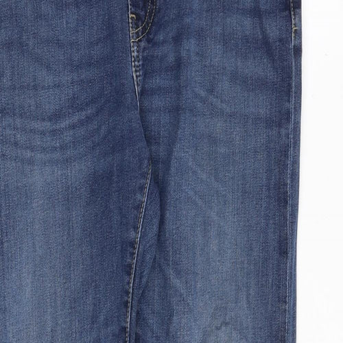 Levis Mens Blue Cotton Straight Jeans Size 33 in Regular Zip