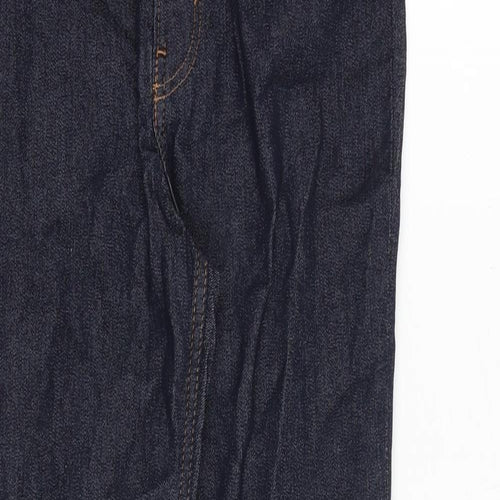 H&M Girls Blue Cotton Skinny Jeans Size 13-14 Years Regular Zip