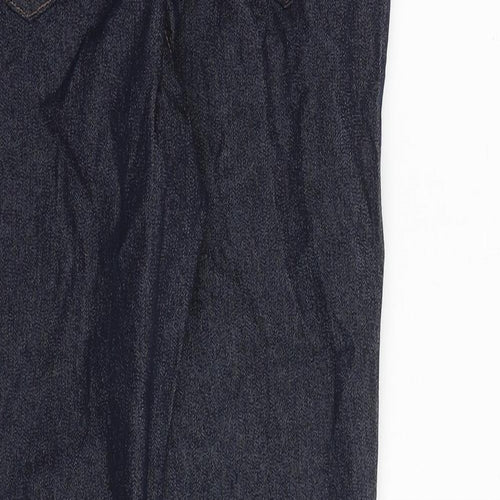 H&M Girls Blue Cotton Skinny Jeans Size 13-14 Years Regular Zip