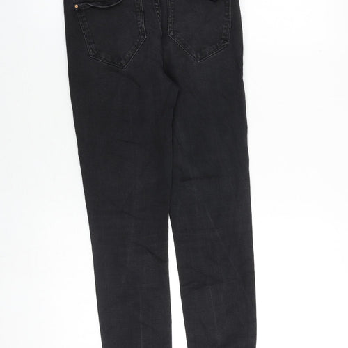 River Island Womens Black Cotton Skinny Jeans Size 8 Slim Zip