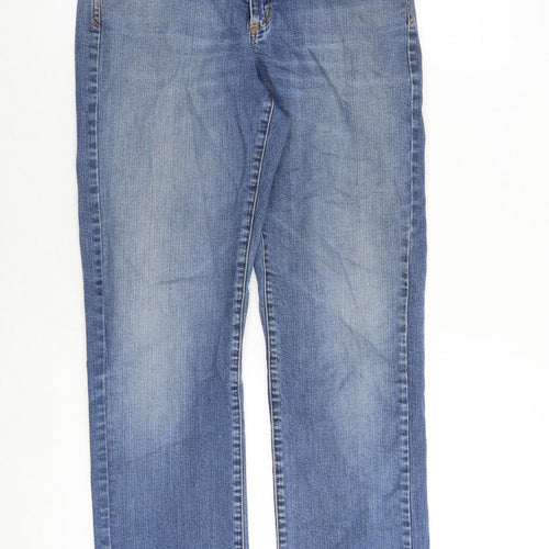 Baukjen Womens Blue Cotton Straight Jeans Size 27 in Regular Zip