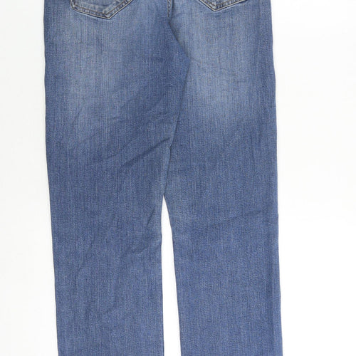 Baukjen Womens Blue Cotton Straight Jeans Size 27 in Regular Zip