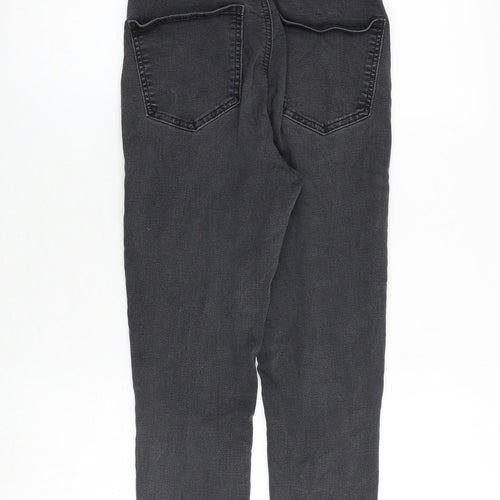 Topshop Womens Grey Cotton Skinny Jeans Size 28 in Regular Zip