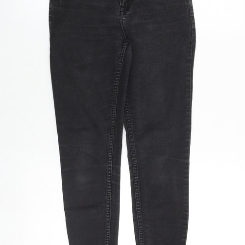 New Look Womens Grey Cotton Skinny Jeans Size 8 Slim Zip