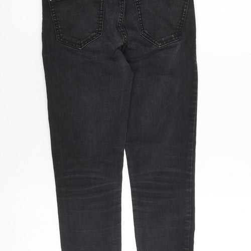 New Look Womens Grey Cotton Skinny Jeans Size 8 Slim Zip