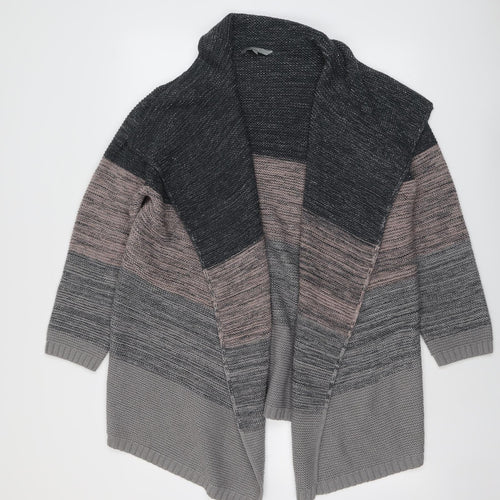 NEXT Womens Grey V-Neck Acrylic Cardigan Jumper Size L